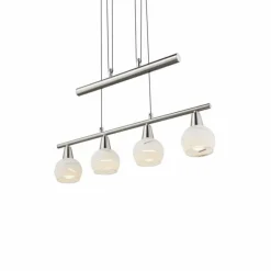 Suspension Globo Elliott LED Nickel mat, 4 lumières