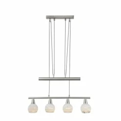 Suspension Globo Elliott LED Nickel mat, 4 lumières