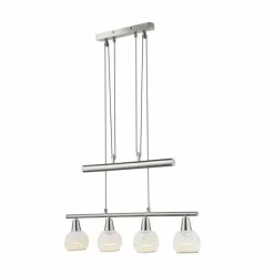 Suspension Globo Elliott LED Nickel mat, 4 lumières