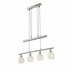 Suspension Globo Elliott LED Nickel mat, 4 lumières