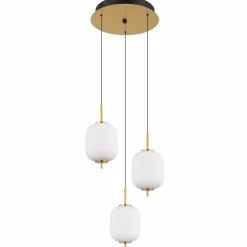 Suspension Globo EWALD LED Laiton, 3 lumières