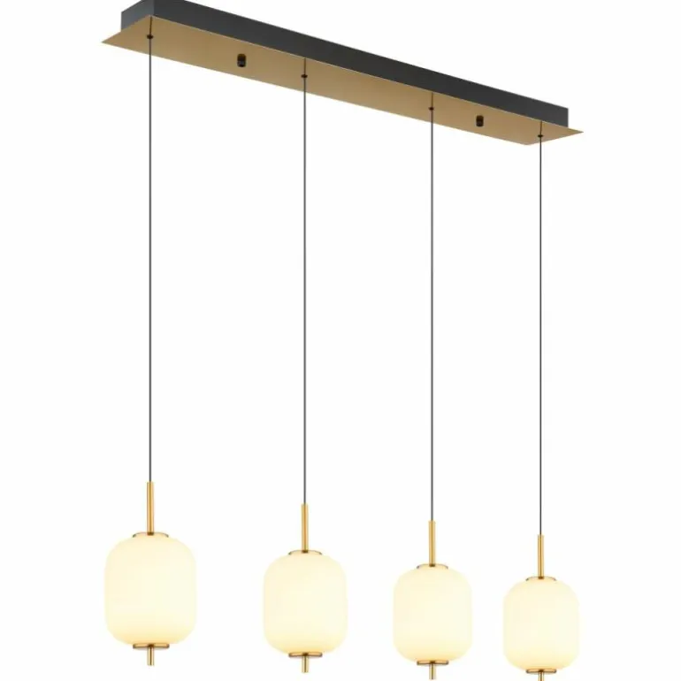 Suspension Globo EWALD LED Laiton, 4 lumières