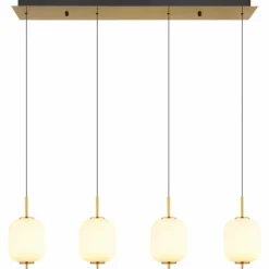 Suspension Globo EWALD LED Laiton, 4 lumières
