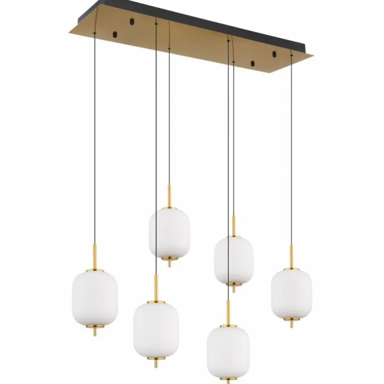 Suspension Globo EWALD LED Laiton, 6 lumières
