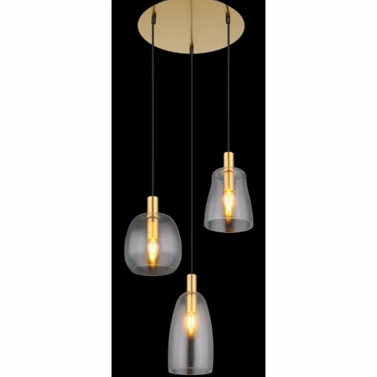Suspension Globo GARRI Laiton, 3 lumières
