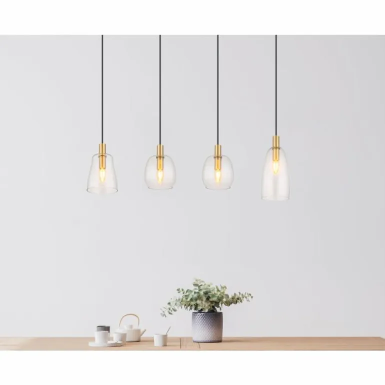Suspension Globo GARRI Laiton, 4 lumières