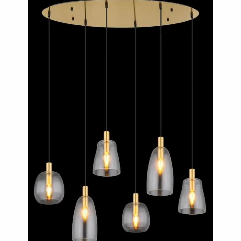 Suspension Globo GARRI Laiton, 6 lumières