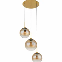 Suspension Globo JAMESSA Laiton, 3 lumières