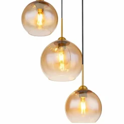 Suspension Globo JAMESSA Laiton, 3 lumières