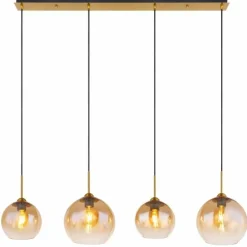 Suspension Globo JAMESSA Laiton, 4 lumières