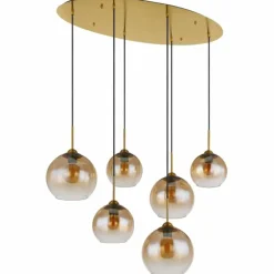 Suspension Globo JAMESSA Laiton, 6 lumières