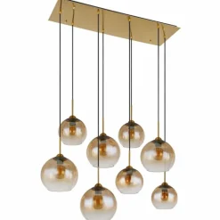 Suspension Globo JAMESSA Laiton, 8 lumières