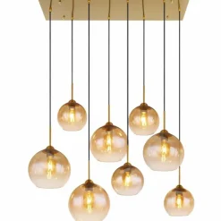 Suspension Globo JAMESSA Laiton, 8 lumières