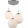 Suspension Globo JOEL Nickel mat, 3 lumières