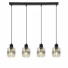 Suspension Globo LAZARUS Noir, 4 lumières