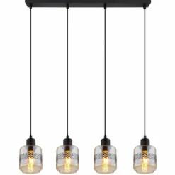 Suspension Globo LAZARUS Noir, 4 lumières