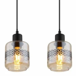 Suspension Globo LAZARUS Noir, 4 lumières