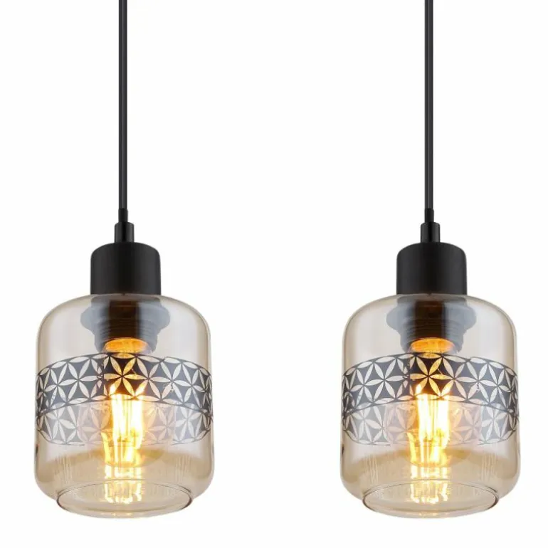 Suspension Globo LAZARUS Noir, 4 lumières