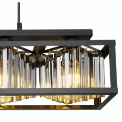 Suspension Globo MATHILDE Noir, 4 lumières