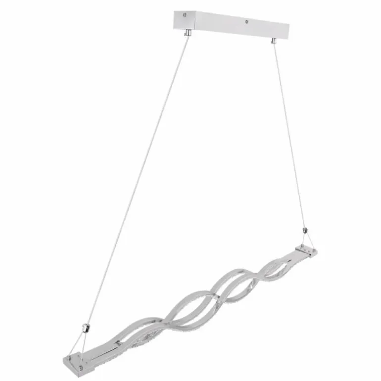 Suspension Globo PILLA LED Chrome, 1 lumière, Télécommandes