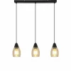 Suspension Globo REID Noir, 3 lumières