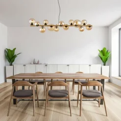 Suspension Globo RIHA LED Noir, 13 lumières