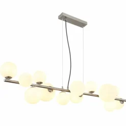 Suspension Globo RIHA LED Nickel mat, 13 lumières