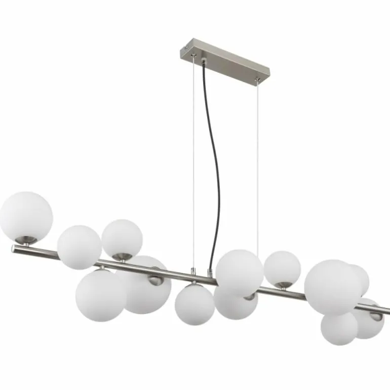 Suspension Globo RIHA LED Nickel mat, 13 lumières
