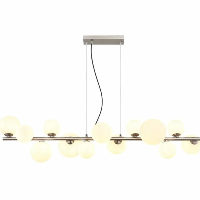 Suspension Globo RIHA LED Nickel mat, 13 lumières