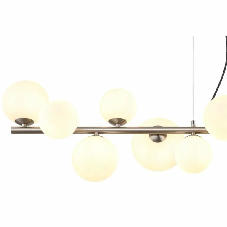 Suspension Globo RIHA LED Nickel mat, 13 lumières