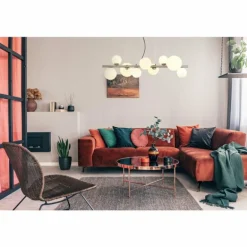 Suspension Globo RIHA LED Nickel mat, 9 lumières