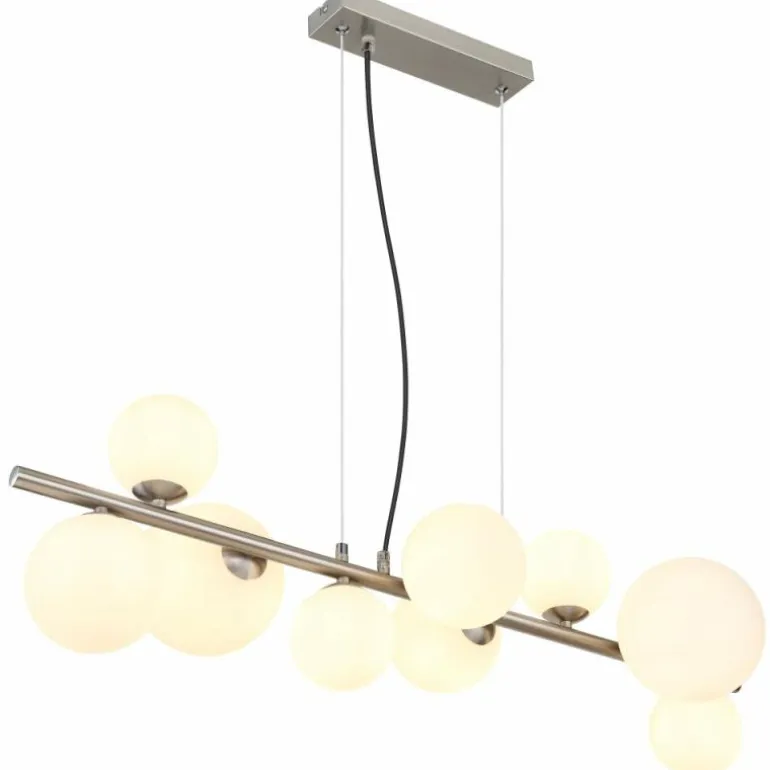 Suspension Globo RIHA LED Nickel mat, 9 lumières
