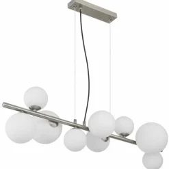 Suspension Globo RIHA LED Nickel mat, 9 lumières
