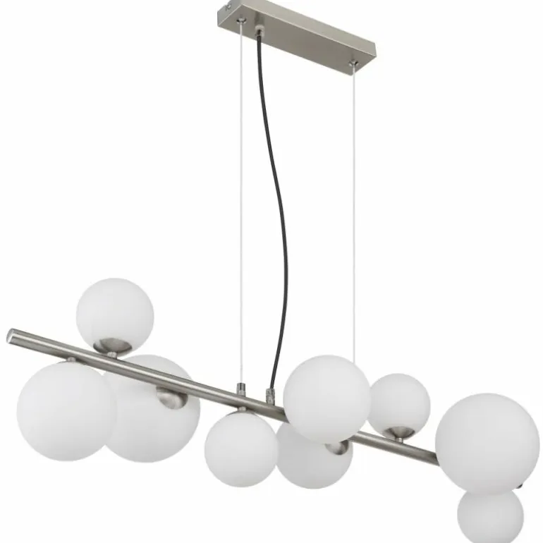 Suspension Globo RIHA LED Nickel mat, 9 lumières