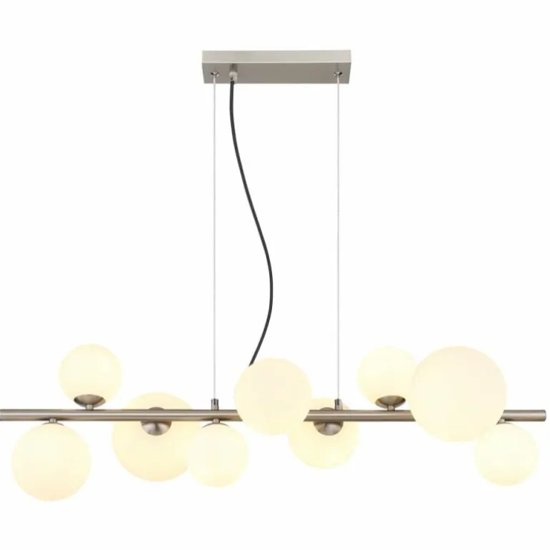 Suspension Globo RIHA LED Nickel mat, 9 lumières