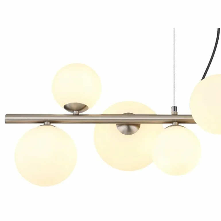 Suspension Globo RIHA LED Nickel mat, 9 lumières