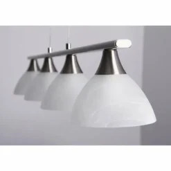 Suspension Globo RUBEN Acier inoxydable, 4 lumières