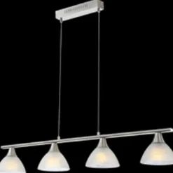 Suspension Globo RUBEN Nickel mat, 4 lumières