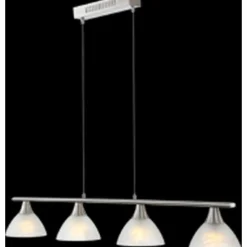 Suspension Globo RUBEN Nickel mat, 4 lumières