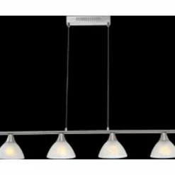 Suspension Globo RUBEN Nickel mat, 4 lumières