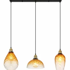 Suspension Globo SALVY Noir, 3 lumières