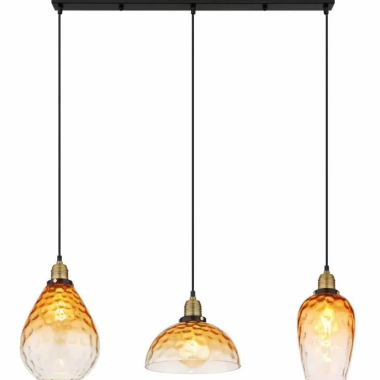 Suspension Globo SALVY Noir, 3 lumières