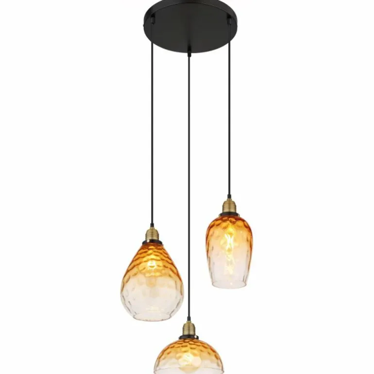 Suspension Globo SALVY Noir, 3 lumières