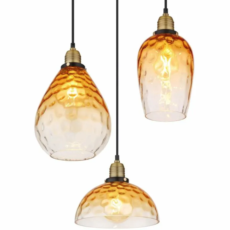 Suspension Globo SALVY Noir, 3 lumières
