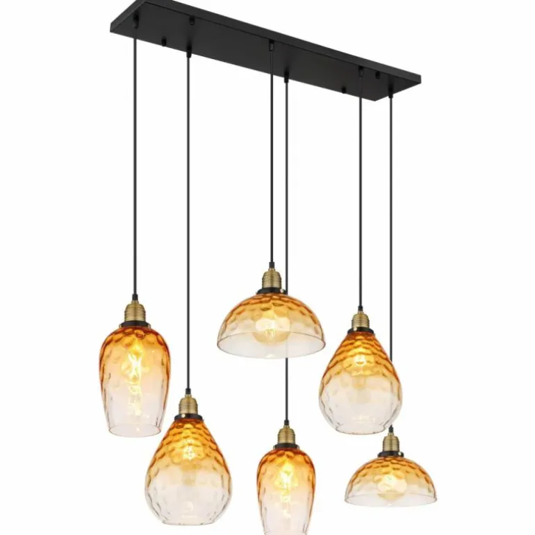 Suspension Globo SALVY Noir, 6 lumières