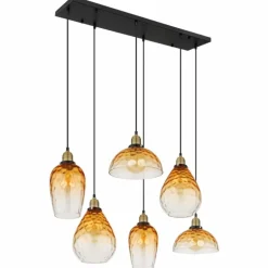 Suspension Globo SALVY Noir, 6 lumières