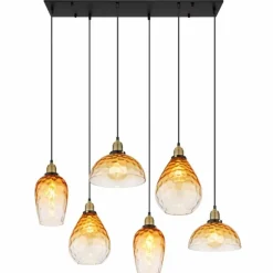 Suspension Globo SALVY Noir, 6 lumières