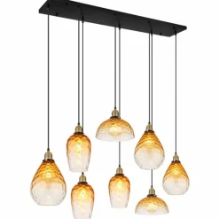 Suspension Globo SALVY Noir, 8 lumières