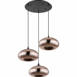 Suspension Globo SELLY Noir, 3 lumières
