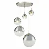 Suspension Globo VARUS Nickel mat, 5 lumières